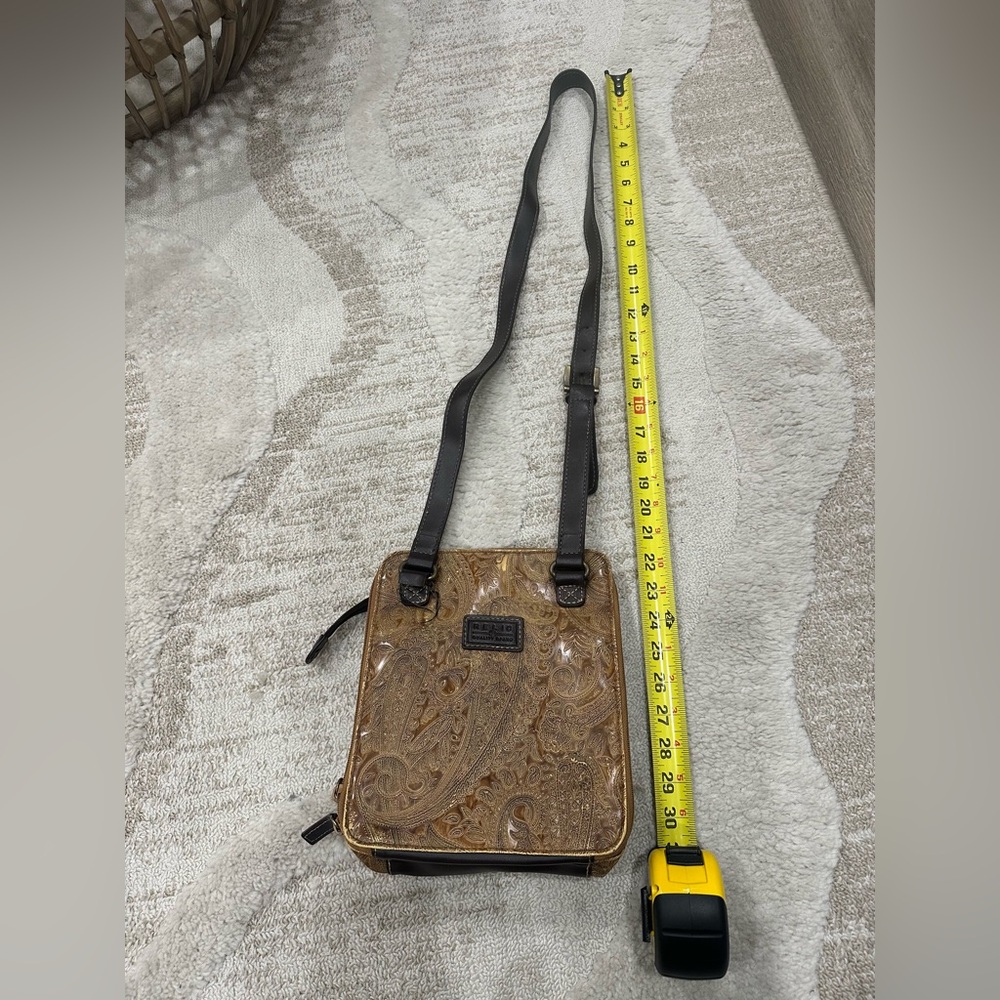 Relic Tan and Brown Paisley Crossbody Bag